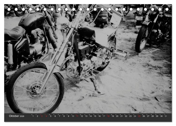 Produktbild: east Rider - Biker und Bikes aus der DDR (Tischkalender 2026 DIN A5 quer), CALVENDO Monatskalender