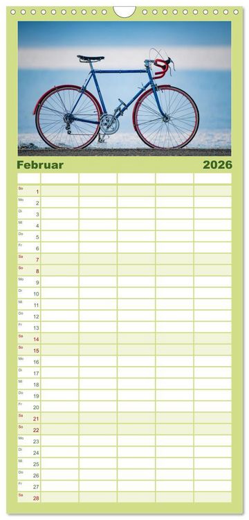 Produktbild: Familienplaner 2026 - Stahlrenner - Rennrad-Klassiker aus Europa mit 5 Spalten (Wandkalender, 21 x 45 cm) CALVENDO