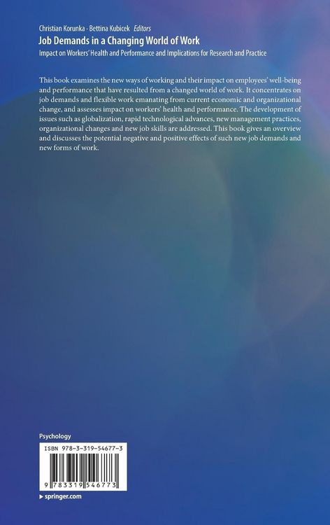 Produktbild: Job Demands in a Changing World of Work