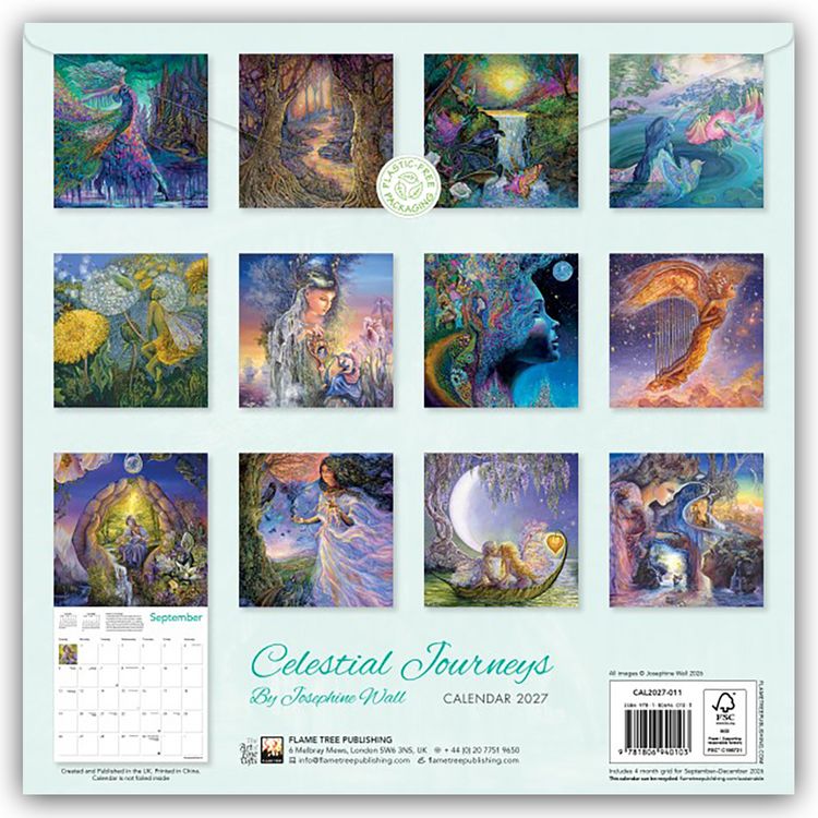 Produktbild: Celestial Journeys by Josephine Wall &ndash; Himmlische Reisen von Josephine Wall 2027 &ndash; Original Flame Tree Publishing-Kalender [Kalender]