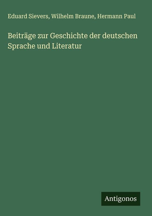 Produktbild: Beitr&auml;ge zur Geschichte der deutschen Sprache und Literatur