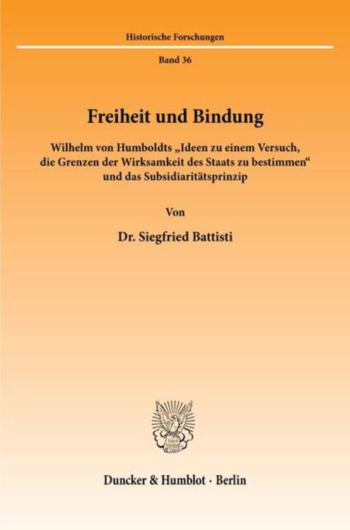 Bild vom Artikel Freiheit und Bindung. vom Autor Siegfried Battisti