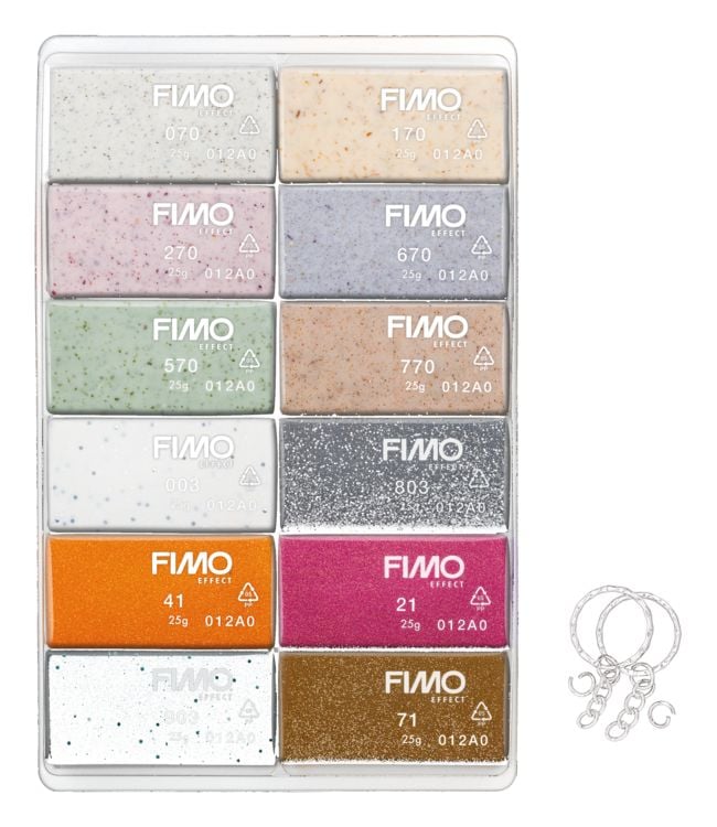 Produktbild: STAEDTLER Modelliermasse Set Fimo effect boho, 12er Set, ofenh&auml;rtend