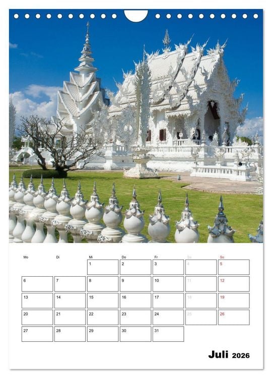 Produktbild: THAILAND - Mein Urlaubsplaner (Wandkalender 2026 DIN A4 hoch), CALVENDO Monatskalender