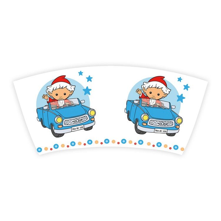 Produktbild: TR&Ouml;TSCH - Unser Sandm&auml;nnchen Kindertasse Geschenktasse aus Porzellan Sandm&auml;nnchen im Auto