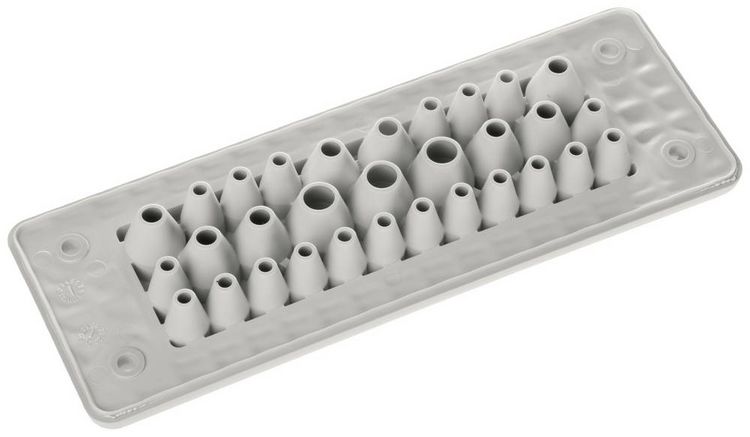 Produktbild: Trelleborg MH-24 F 31-1 LIGHT GREY UL94 V-0 IP65 | TPE | Screw Durchf&uuml;hrungsplatte TPE Grau 1 St.