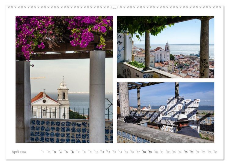 Produktbild: Lissabon - Alter macht sch&ouml;n (hochwertiger Premium Wandkalender 2026 DIN A2 quer), Kunstdruck in Hochglanz