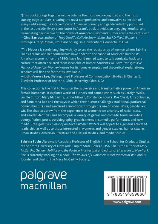 Produktbild: Transgressive Humor of American Women Writers