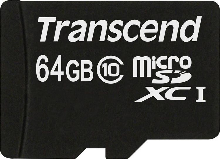 Produktbild: Transcend Premium microSDXC-Karte Industrial 64 GB Class 10, UHS-I inkl. SD-Adapter