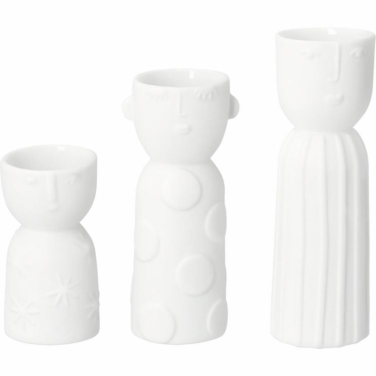 Produktbild: Naturgestalten Minivasen 3er Set, H&ouml;hen 5,2/7,5/8,9cm