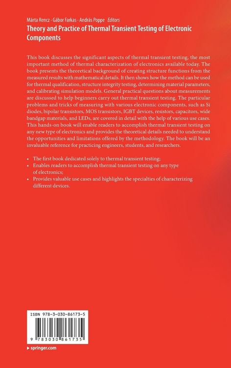 Produktbild: Theory and Practice of Thermal Transient Testing of Electronic Components