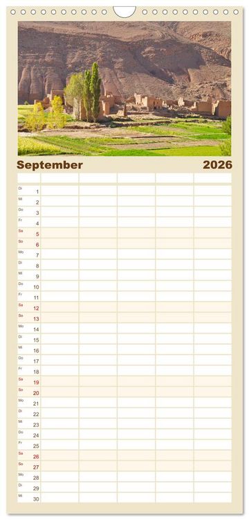 Produktbild: Familienplaner 2026 - Erlebe mit mir das traumhafte Marokko mit 5 Spalten (Wandkalender, 21 x 45 cm) CALVENDO