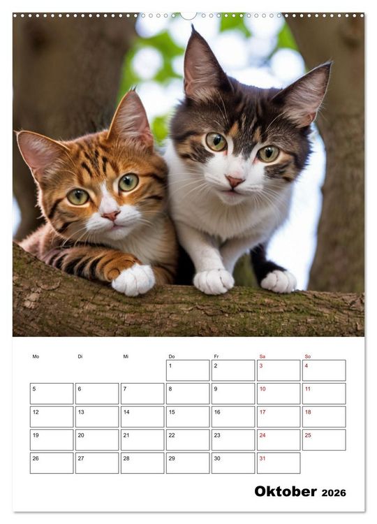 Produktbild: Mit Tieren hinein in das neue Jahr (Wandkalender 2026 DIN A2 hoch), CALVENDO Monatskalender