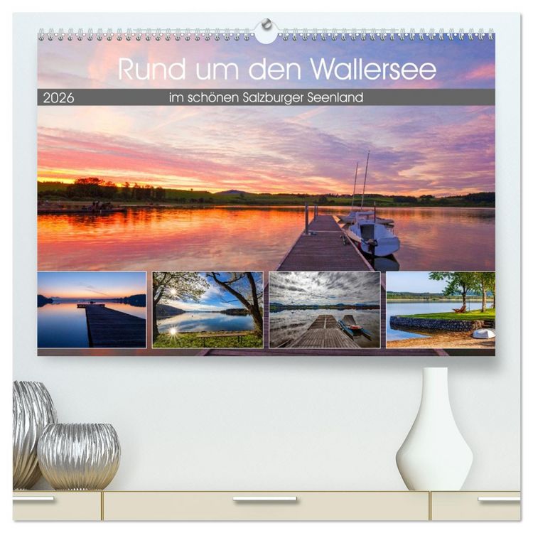 Produktbild: Rund um den Wallersee (hochwertiger Premium Wandkalender 2026 DIN A2 quer), Kunstdruck in Hochglanz