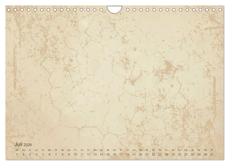 Produktbild: Vintage DIY Bastel-Kalender - Zum Selbstgestalten (Wandkalender 2026 DIN A4 quer), CALVENDO Monatskalender