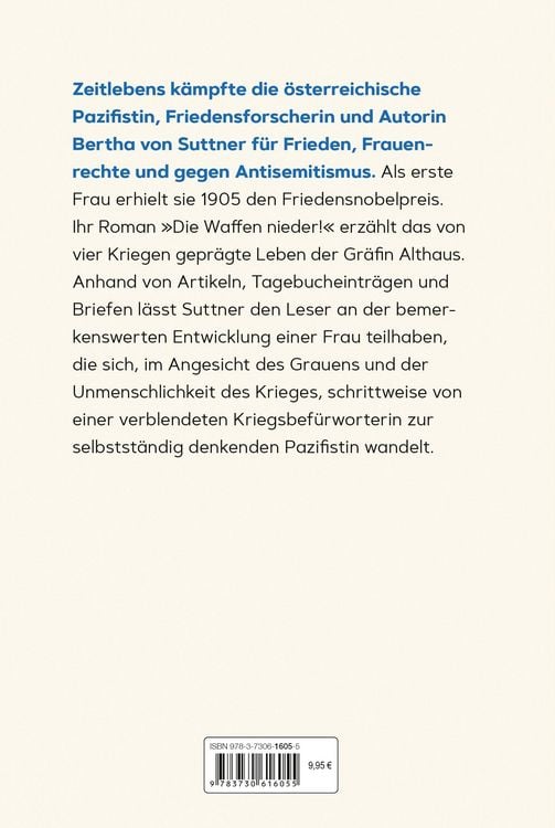 Produktbild: Die Waffen nieder! Roman