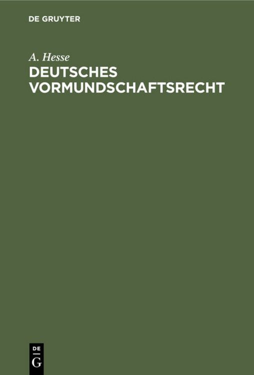 Produktbild: Deutsches Vormundschaftsrecht