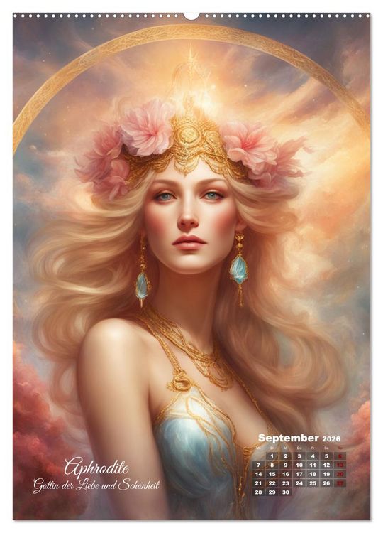 Produktbild: Zw&ouml;lf G&ouml;tter der griechischen Mythologie (hochwertiger Premium Wandkalender 2026 DIN A2 hoch), Kunstdruck in Hochglanz