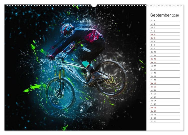 Produktbild: Downhill Explosion (hochwertiger Premium Wandkalender 2026 DIN A2 quer), Kunstdruck in Hochglanz