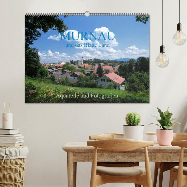 Produktbild: Murnau und das Blaue Land - Aquarelle und Fotografien (Wandkalender 2026 DIN A2 quer), CALVENDO Monatskalender