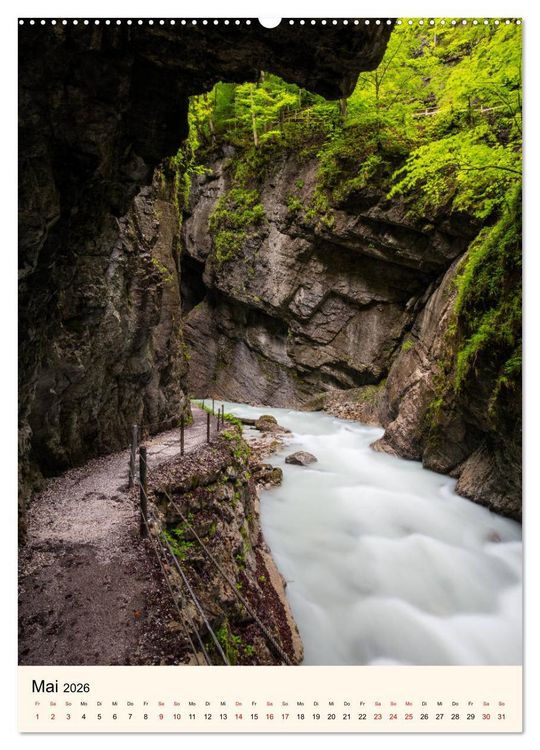 Produktbild: Partnachklamm (hochwertiger Premium Wandkalender 2026 DIN A2 hoch), Kunstdruck in Hochglanz