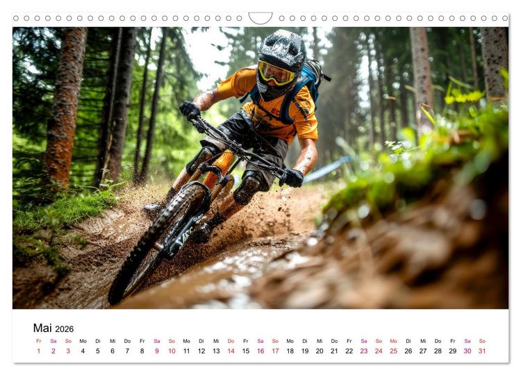 Produktbild: Mountainbike Erlebnisse (Wandkalender 2026 DIN A3 quer), CALVENDO Monatskalender