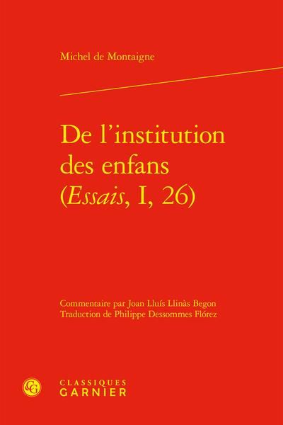 Produktbild: De l'institution des enfants. Essais, I, 26