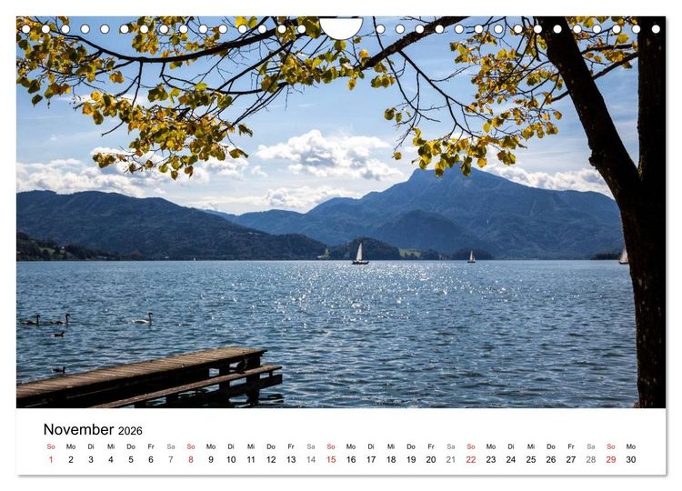 Produktbild: Salzkammergut - Die sch&ouml;nsten Seen Ober&ouml;sterreichs (Wandkalender 2026 DIN A4 quer), CALVENDO Monatskalender