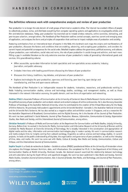 Produktbild: The Handbook of Peer Production