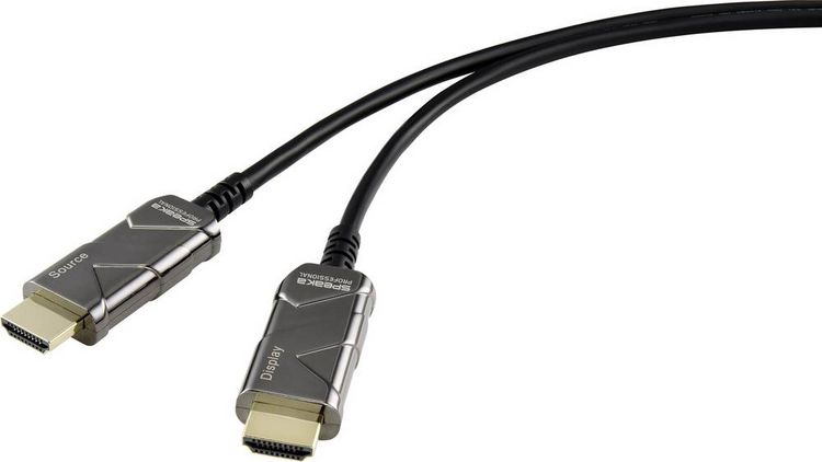 Produktbild: SpeaKa Professional HDMI Anschlusskabel HDMI-A Stecker, HDMI-A Stecker 20.00 m Schwarz SP-8821992 8K UHD HDMI-Kabel