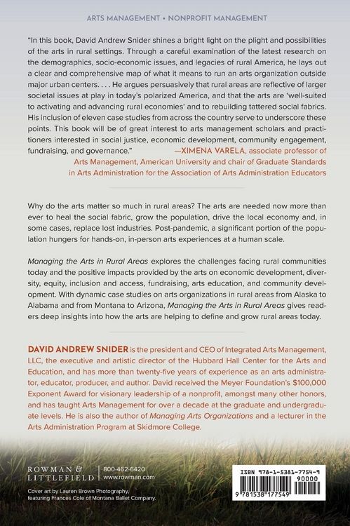 Produktbild: Managing the Arts in Rural Areas