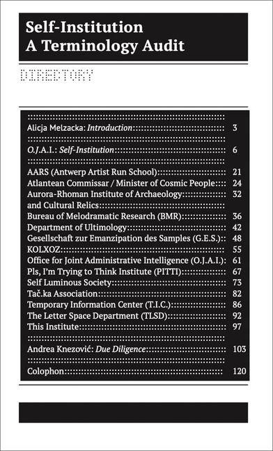 Produktbild: Self-Institution: Terminology Audit