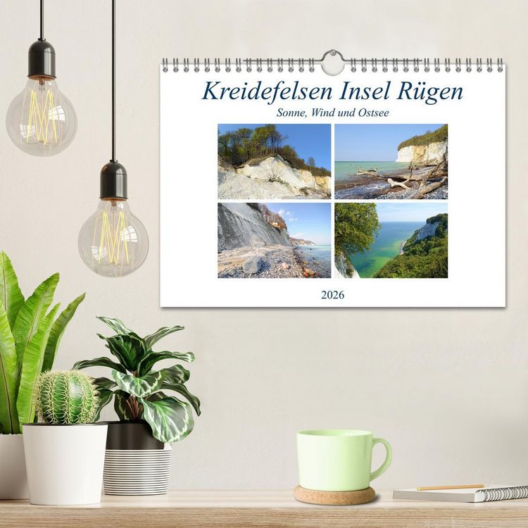 Produktbild: Kreidefelsen Insel R&uuml;gen - Sonne, Wind und Ostsee (Wandkalender 2026 DIN A4 quer), CALVENDO Monatskalender