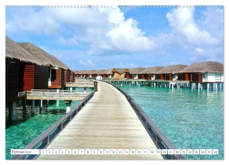 Produktbild: Malediven - Traumstr&auml;nde im Paradies (hochwertiger Premium Wandkalender 2026 DIN A2 quer), Kunstdruck in Hochglanz