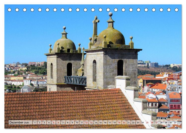 Produktbild: St&auml;dtereise nach Porto (Tischkalender 2026 DIN A5 quer), CALVENDO Monatskalender