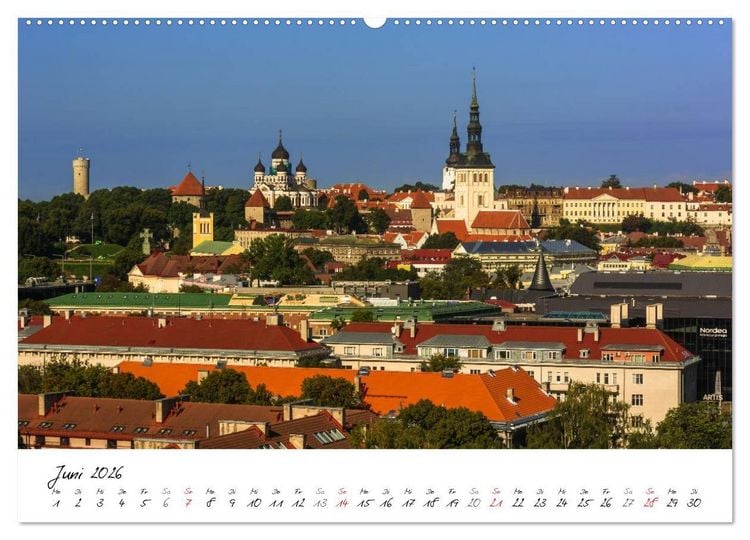 Produktbild: Tallinn Altstadt (hochwertiger Premium Wandkalender 2026 DIN A2 quer), Kunstdruck in Hochglanz