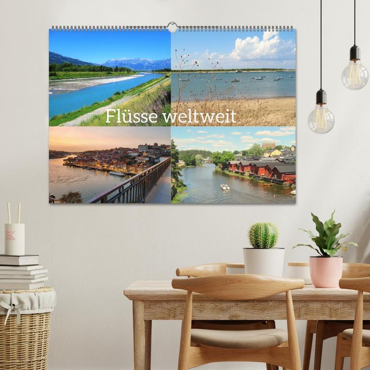 Produktbild: Fl&uuml;sse weltweit (Wandkalender 2026 DIN A2 quer), CALVENDO Monatskalender