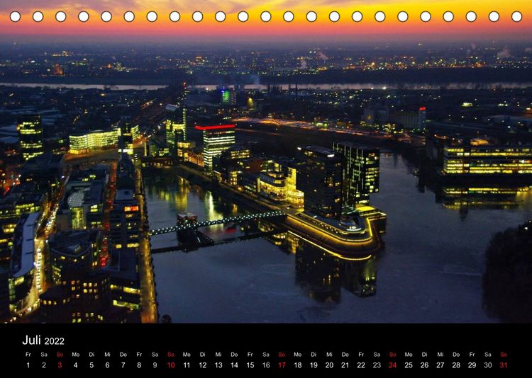 Produktbild: Abends in D&uuml;sseldorf (Tischkalender 2022 DIN A5 quer)