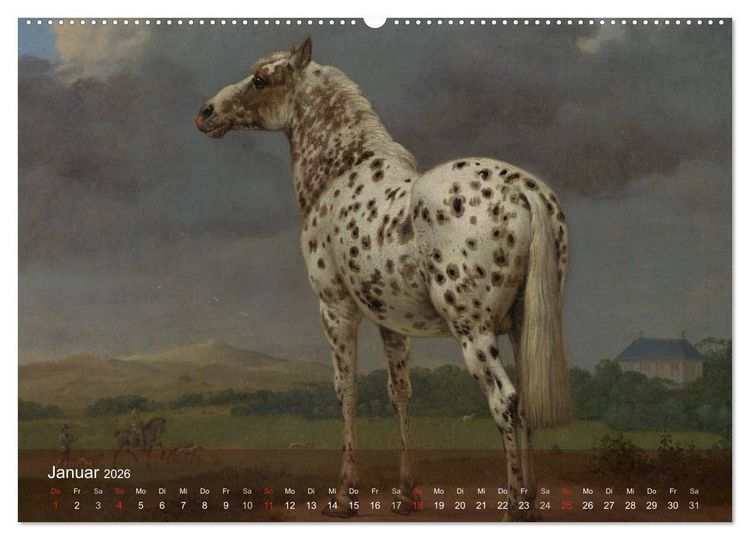 Produktbild: Pferde-&Ouml;lgem&auml;lde - Die Kunst der alten Meister (Wandkalender 2026 DIN A2 quer), CALVENDO Monatskalender