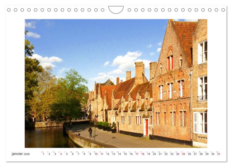 Produktbild: Profiter de Bruges (Calendrier mural 2026 DIN A4 vertical), CALVENDO calendrier mensuel