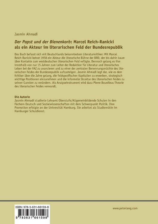 Produktbild: &laquo;Der Papst und der Bienenkorb&raquo;: Marcel Reich-Ranicki als ein Akteur im literarischen Feld der Bundesrepublik