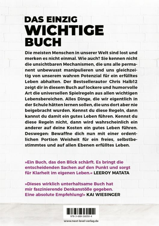 Produktbild: H&auml;tte ich das Spiel des Lebens mal fr&uuml;her durchschaut! &ndash; Was man wirklich im Leben braucht, aber in der Schule nicht lernt #2, Bestseller von Chris Halb12, Lebensregeln f&uuml;r Erfolg, Selbstbestimmung, Mindset & Pers&ouml;nlichkeitsentwicklung
