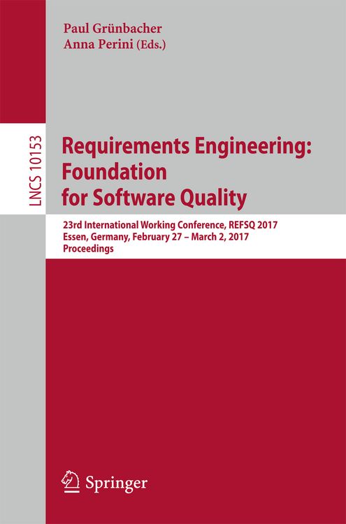 Produktbild: Requirements Engineering: Foundation for Software Quality