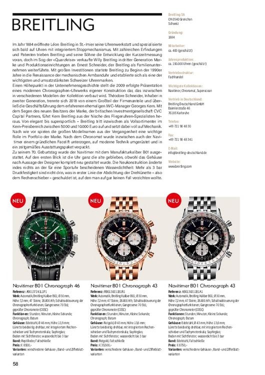 Produktbild: Armbanduhren Katalog 2022/2023
