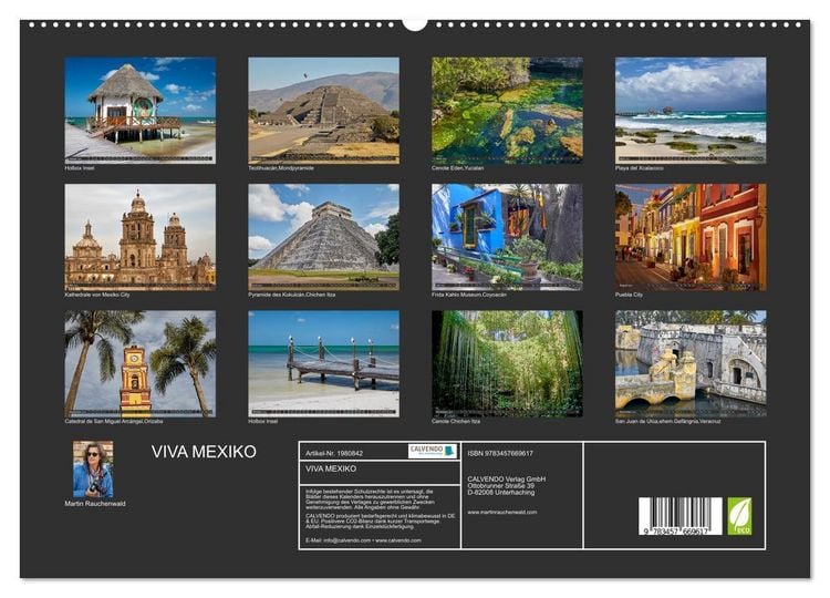Produktbild: VIVA MEXIKO (hochwertiger Premium Wandkalender 2026 DIN A2 quer), Kunstdruck in Hochglanz