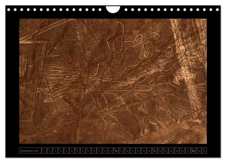 Produktbild: Die NAZCA Linien - Geheimnisvolle Figuren (Wandkalender 2026 DIN A4 quer), CALVENDO Monatskalender