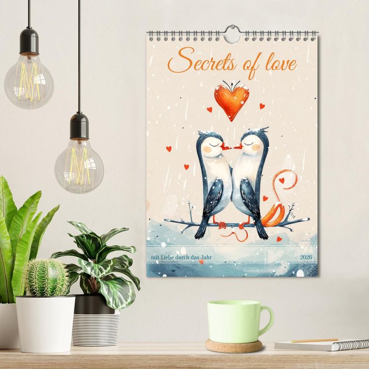 Produktbild: Secrets of love - mit Liebe durch das Jahr (Wandkalender 2026 DIN A4 hoch), CALVENDO Monatskalender