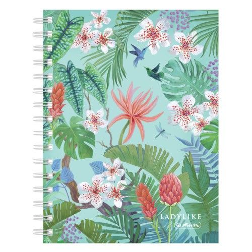 Produktbild: Herlitz Spiralboutiquebuch A5 100 Blatt kariert Ladylike Jungle