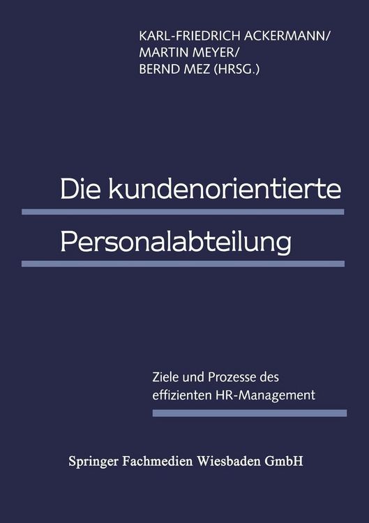 Produktbild: Die kundenorientierte Personalabteilung