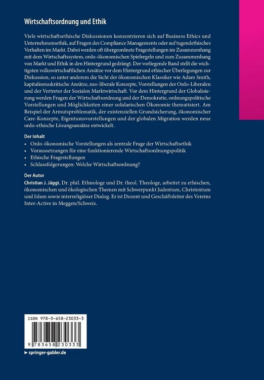 Produktbild: Wirtschaftsordnung und Ethik